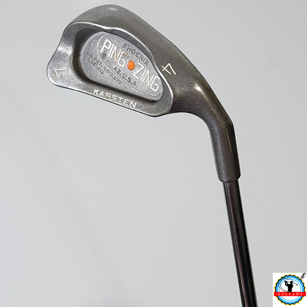 Ping Zing Single 4-Iron Orange Dot JZ Steel Shaft Stiff-Flex RH 38" (Bad Grip)